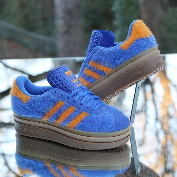 Adidas Gazelle Bold Hi Res Blue Orange - Picture 2 of 15